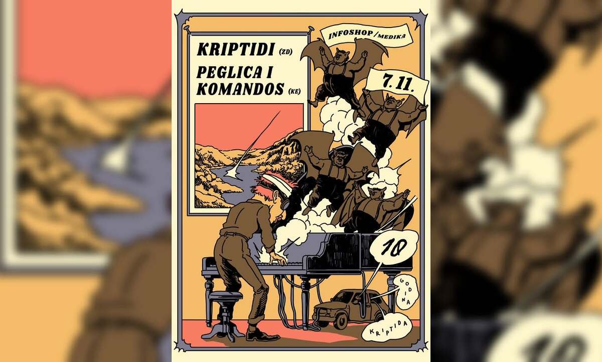 Peglica i komandos + Kriptidi @ Infoshop Pippilotta
